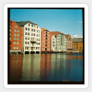 Nidelva through Trondheim, Norway - Diana 120mm Photograph Sticker